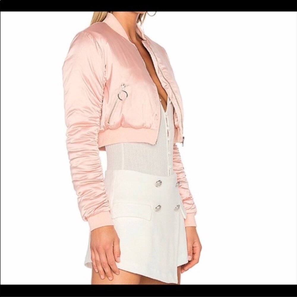 Lovers and Friends Cropped Bomber Jacket NWT - Picture 3 of 15